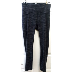 Lululemon Womens Power Thru High-Rise Tight 25" Heathered Black Sz 8 Athleisure